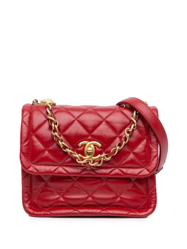 Square Flap Chanel Square Mini Red CHANEL Pre-Owned 2020