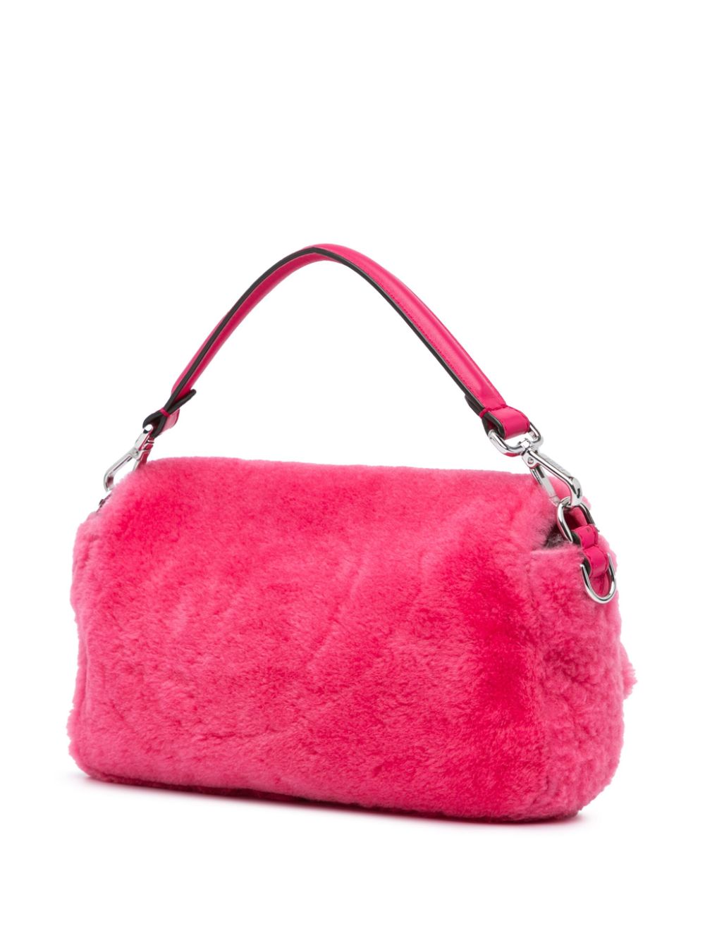 Fendi Pre-Owned 2010-2024 Shearling Baguette satchel - Roze