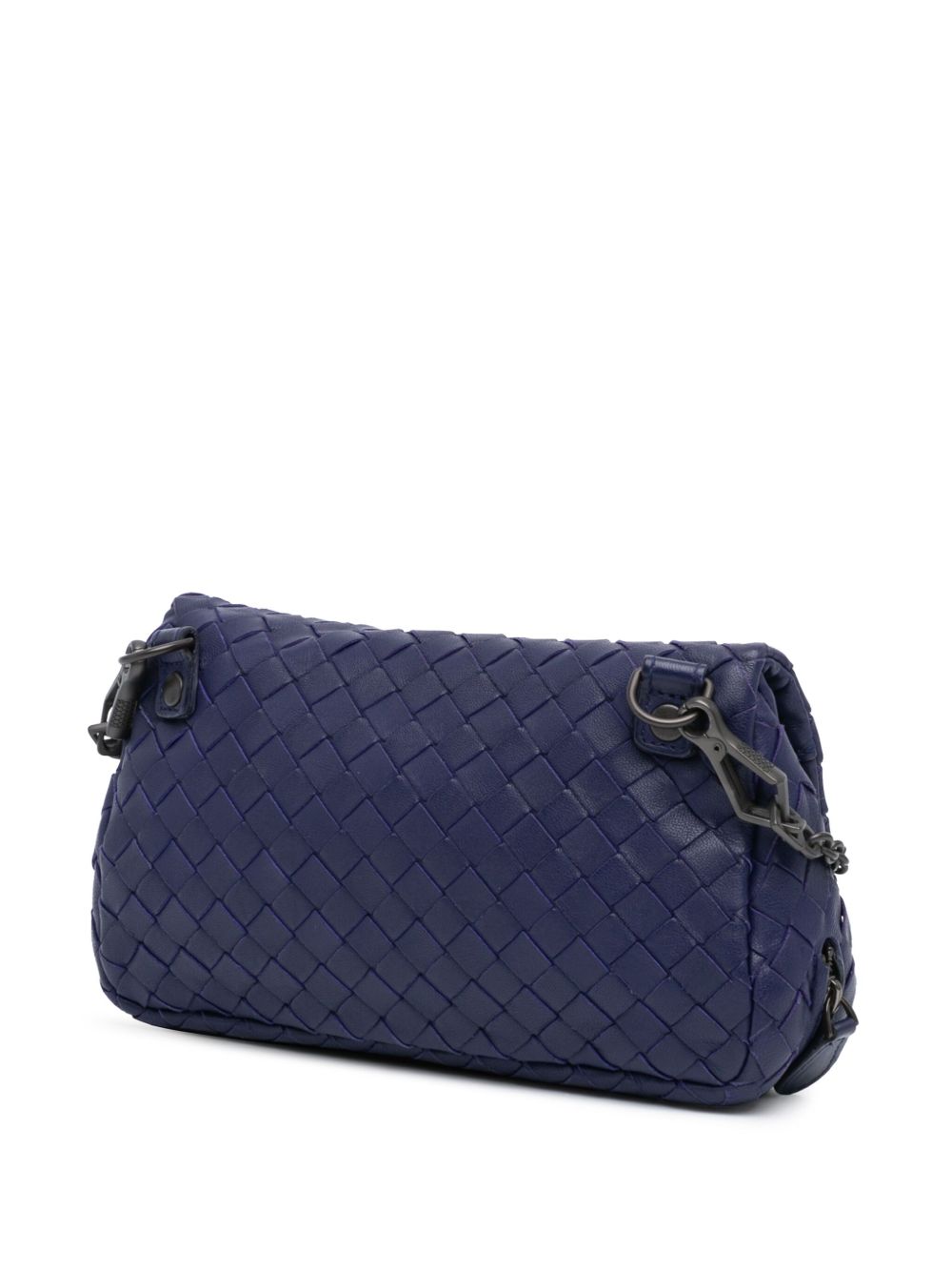 Bottega Veneta Pre-Owned 2012-2024 Intrecciato Chain Flap crossbodytas - Blauw