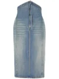 Alexander McQueen denim midi skirt - Blue