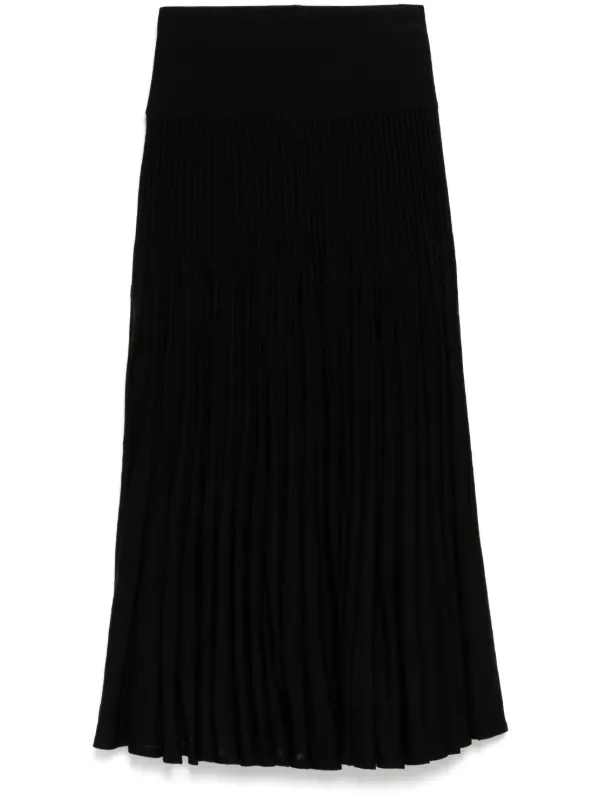 Alaïa Pleated Skirt | Black | FARFETCH