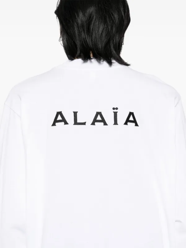 Alaïa Long Sleeves T-shirt | White | FARFETCH BE