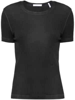 Tシャツ・カットソー HELMUT LANG Woman T-Shirt Black O06HW507 001 Helmut Lang Logo Slim T-shirt | Black | FARFETCH