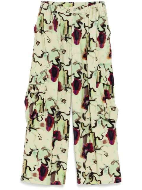 Collina Strada pantalones cargo Watercolor Floral