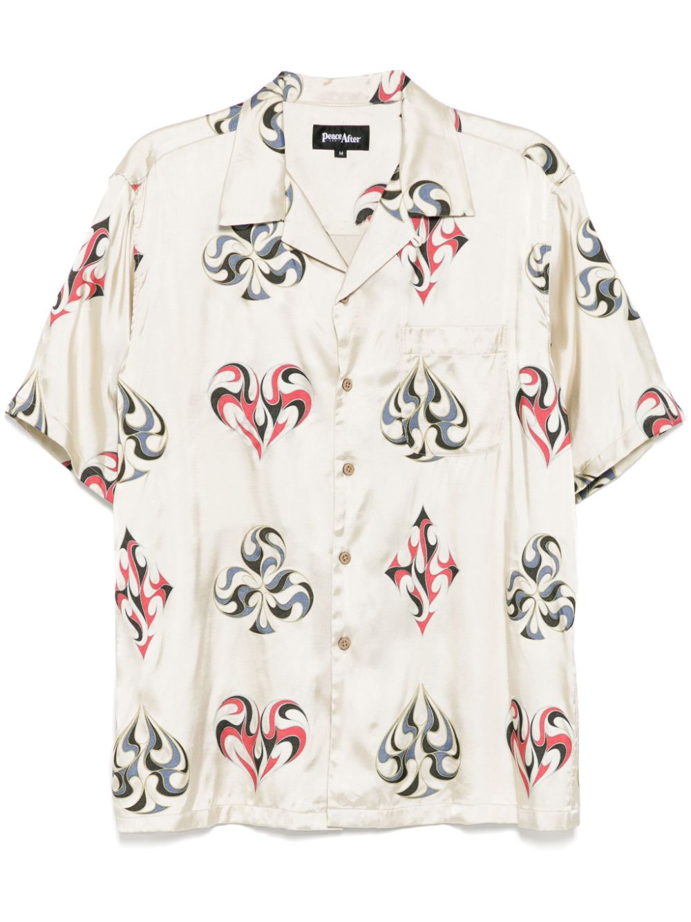 PEACE AND AFTER x Tetsuya Nakamura Playing Cards shirt - Neutrals