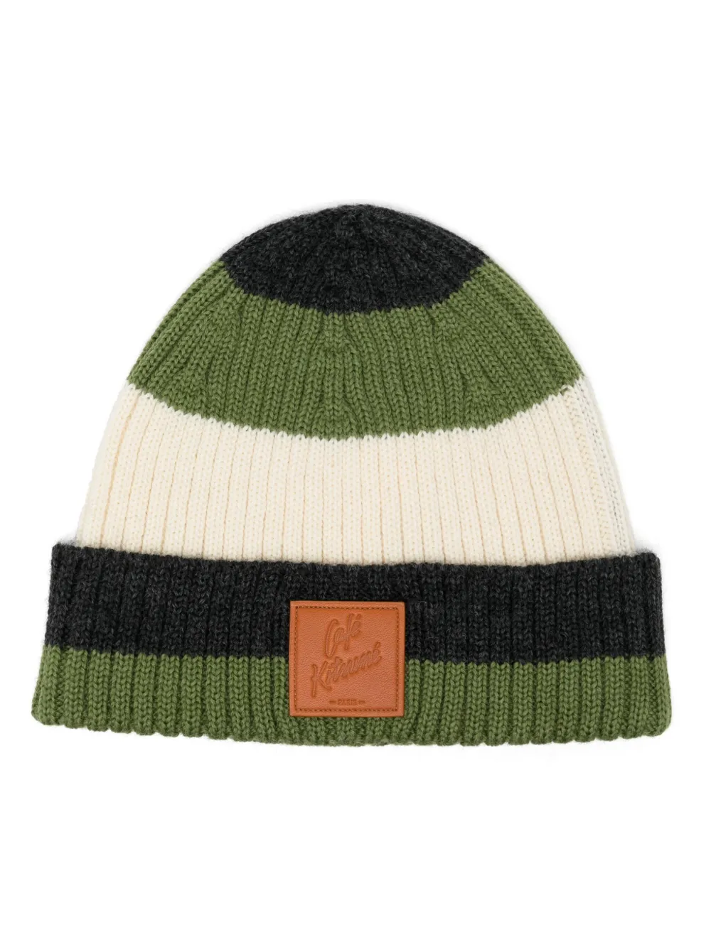 CAFE KITSUNE STRIPED beanie