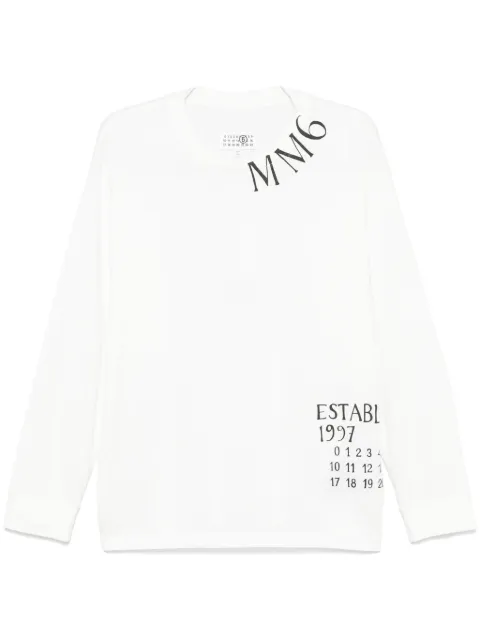 MM6 Maison Margiela تيشيرت بطبعة أرقام