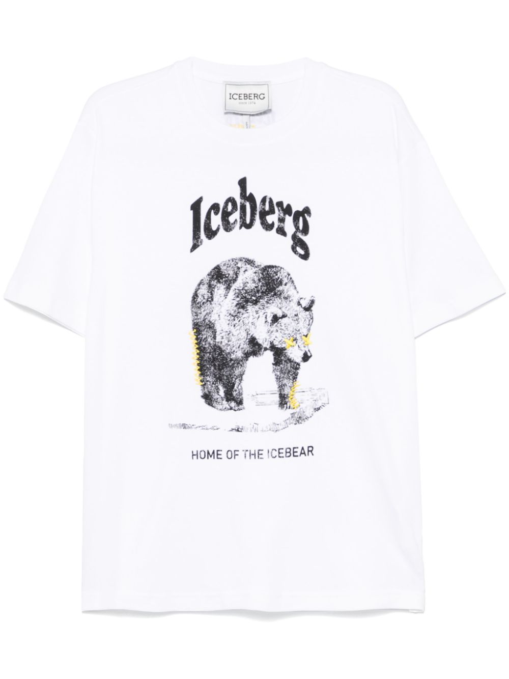 bear-print T-shirt