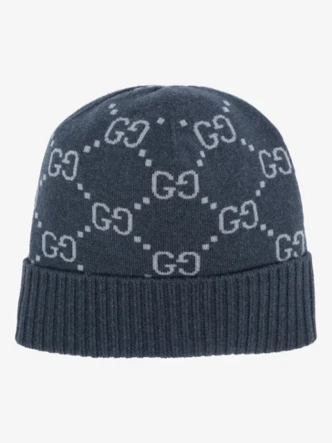 Gucci طاقية منسوجة كشمير جاكار GG