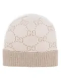 Gucci GG-jacquard cashmere beanie - Neutrals