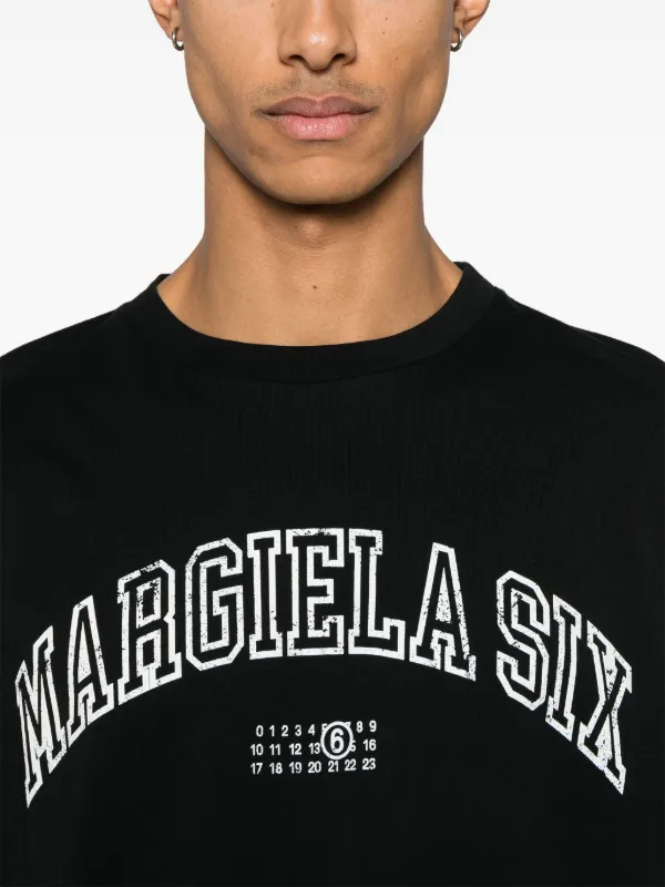 MM6 Maison Margiela プリント Tシャツ | ブラック | FARFETCH JP