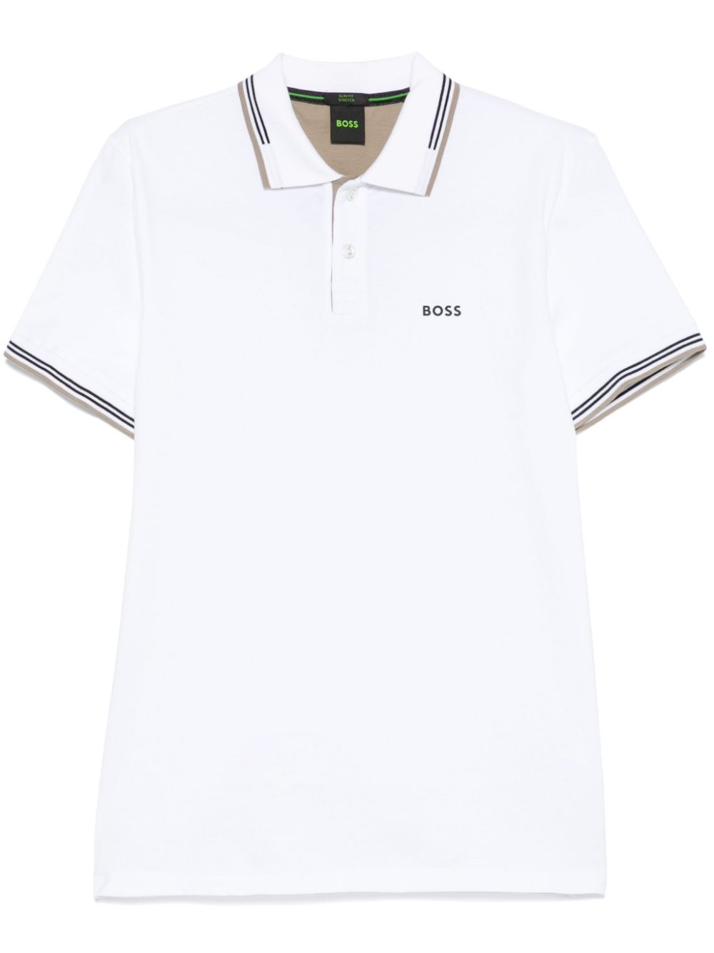 logo-tape polo shirt