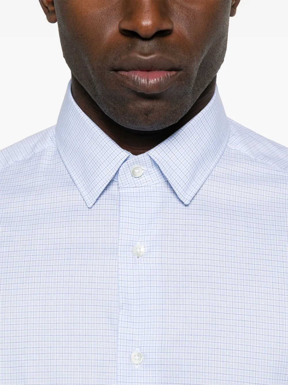 Canali Overhemd met patroon Blauw