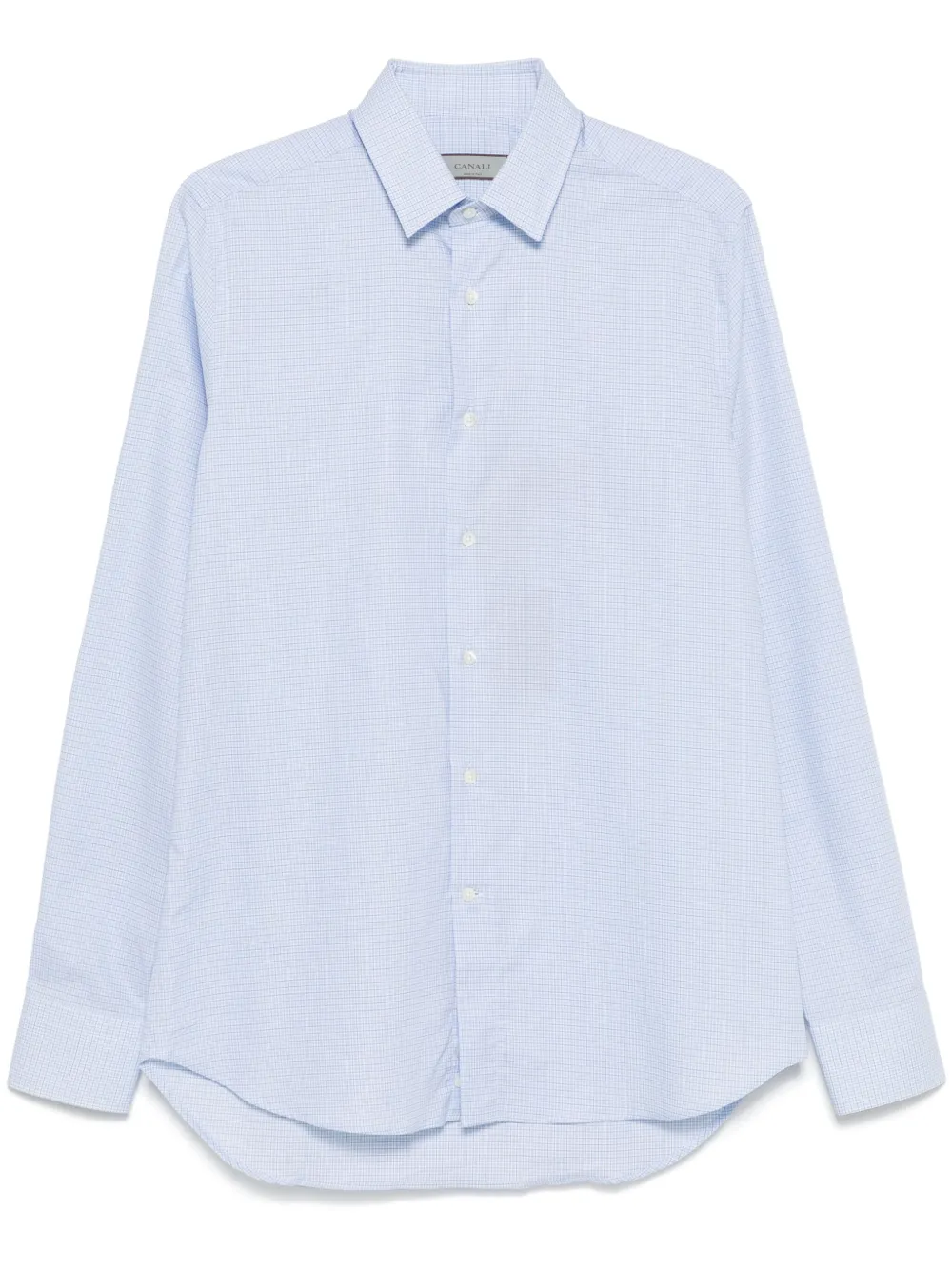 Canali grid-pattern shirt | Blue | Image 1