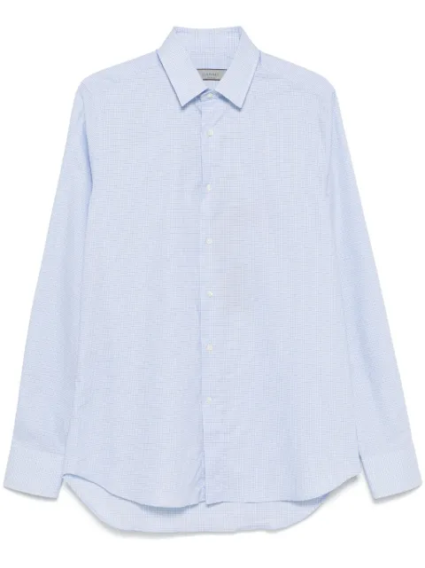 Canali grid-pattern shirt