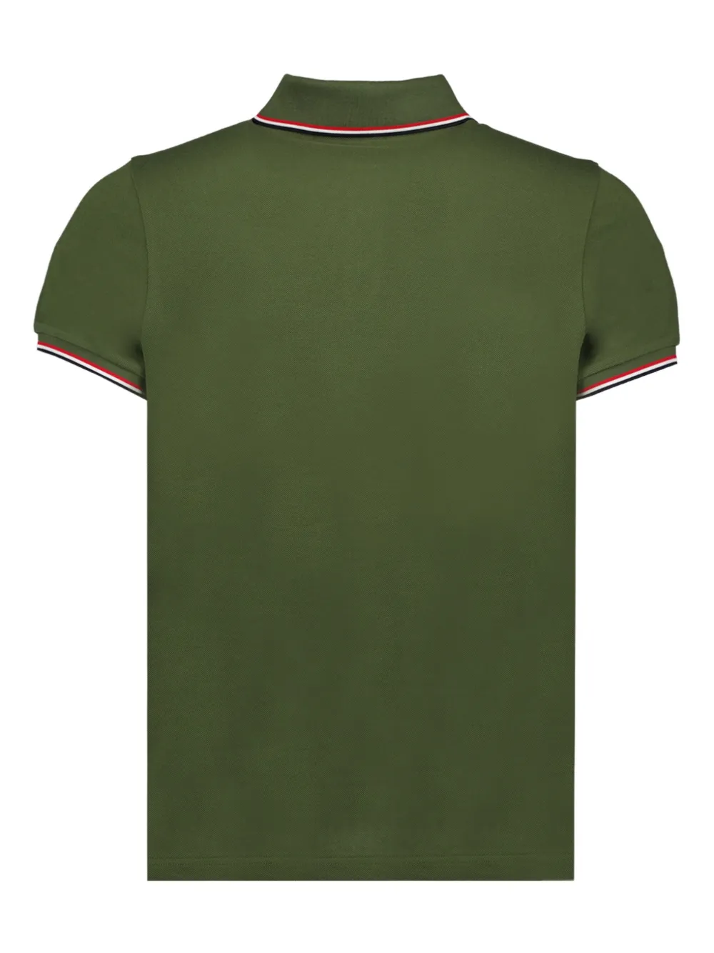 Moncler Katoenen poloshirt met driekleurige afwerking - Groen