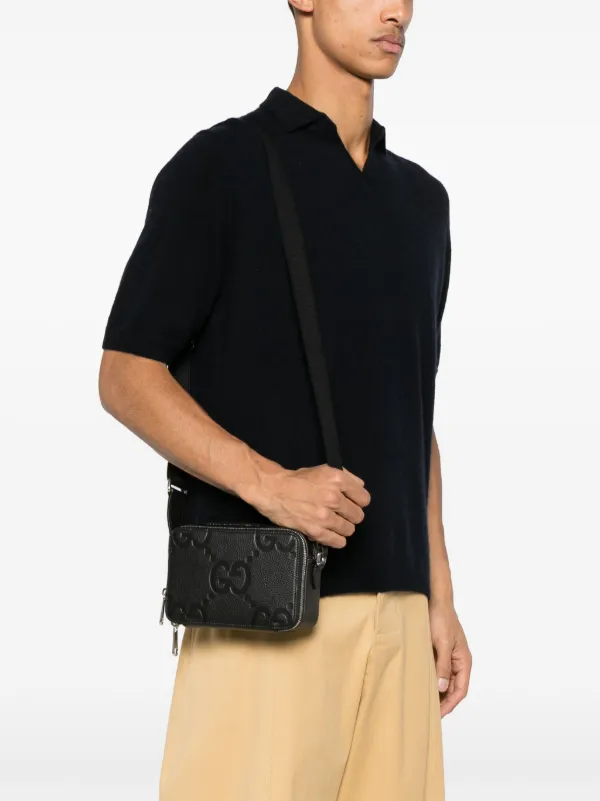 Gucci ジャンボ GG メッセンジャーバッグ ミニ | ブラック | FARFETCH JP