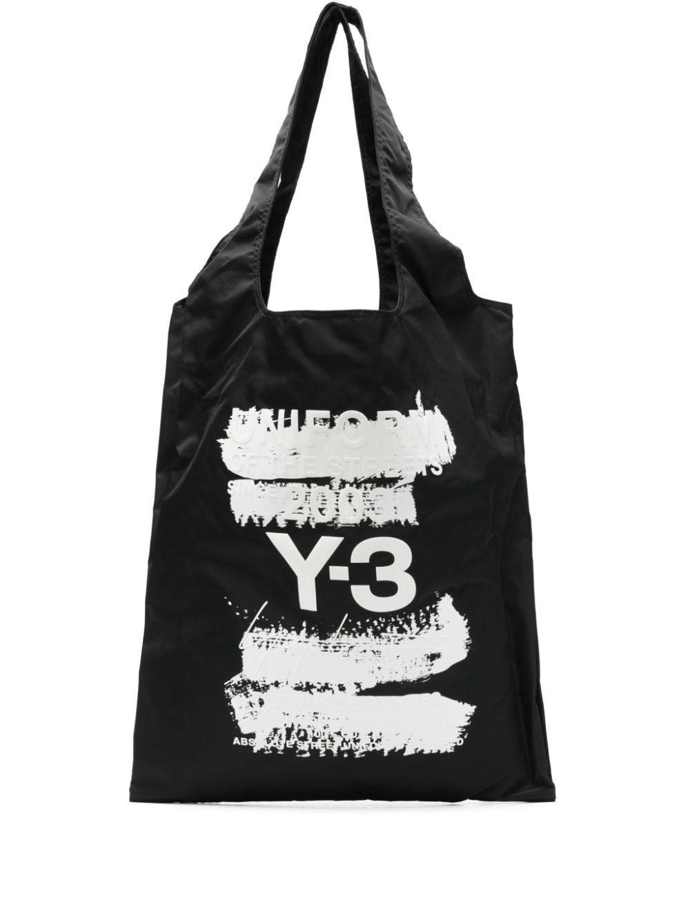 Y-3 logo-appliqué tote bag - Black