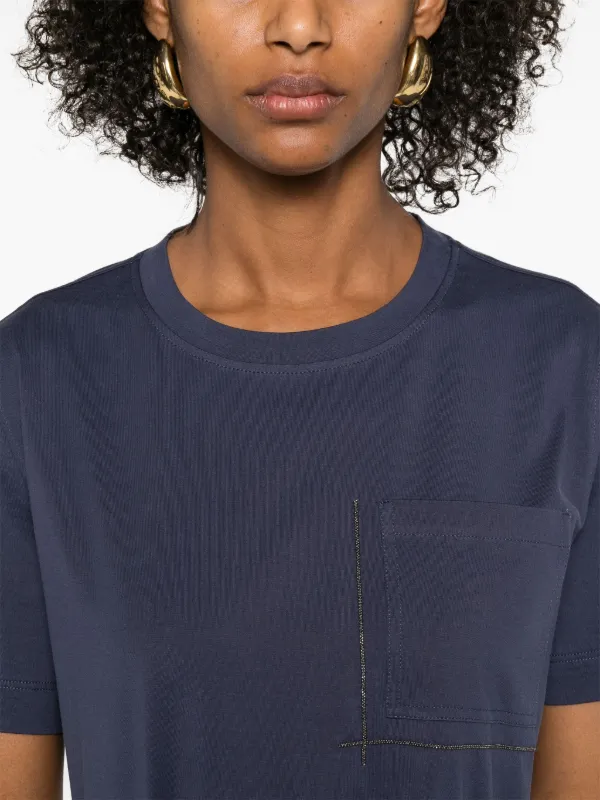BRUNELLO CUCINELLI - Brunello Cucinelli モニーレ付きtシャツ Brunello Cucinelli T-Shirt Monile