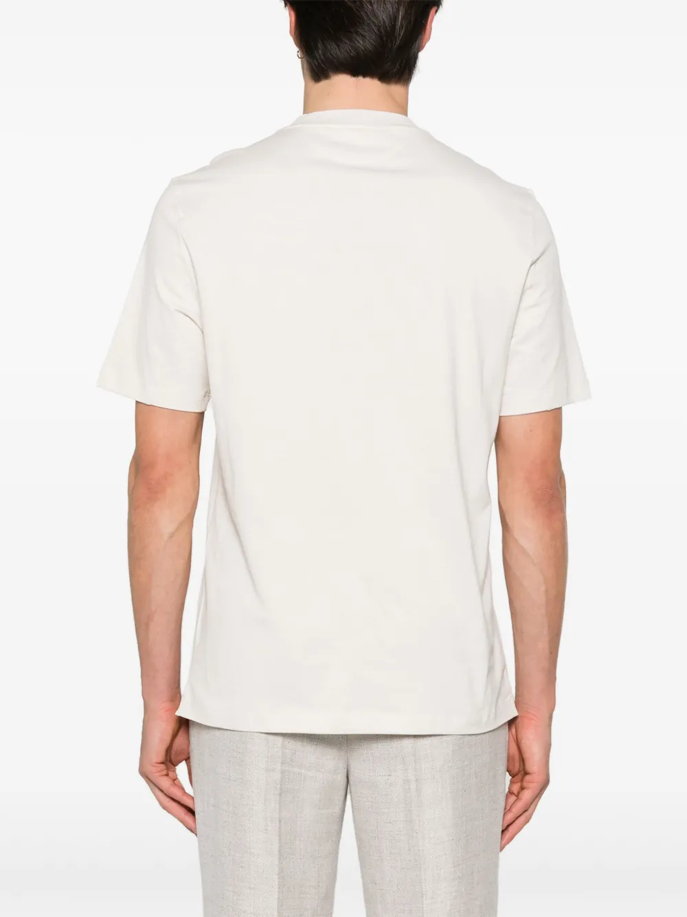 Brunello Cucinelli T-shirt met logoprint Beige