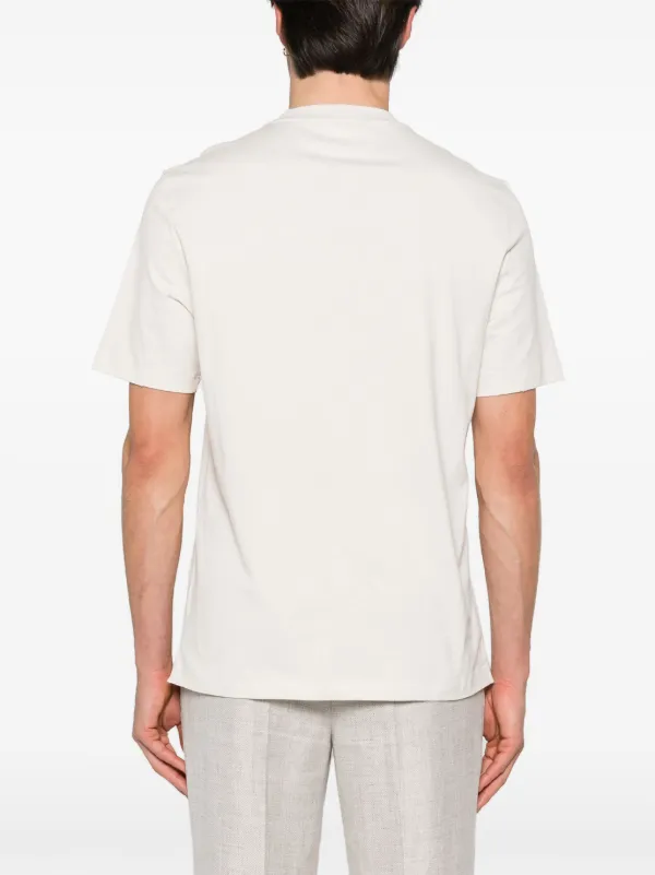 Tシャツ・カットソー BRUNELLO CUCINELLI Logo print T-shirt (M0B138440 CD325) Brunello Cucinelli logo-embroidered Cotton T-shirt | Blue