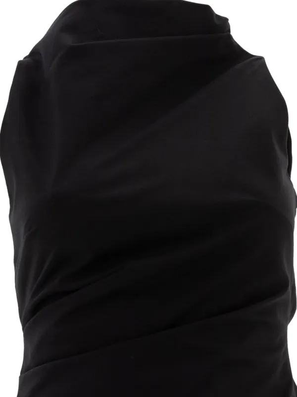 Alexander McQueen Draped Asymmetric Top | Black | FARFETCH