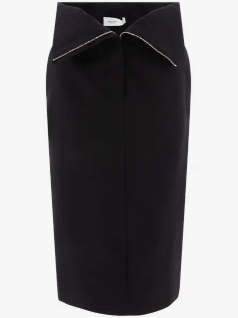 Alexander McQueen folded-edge midi skirt