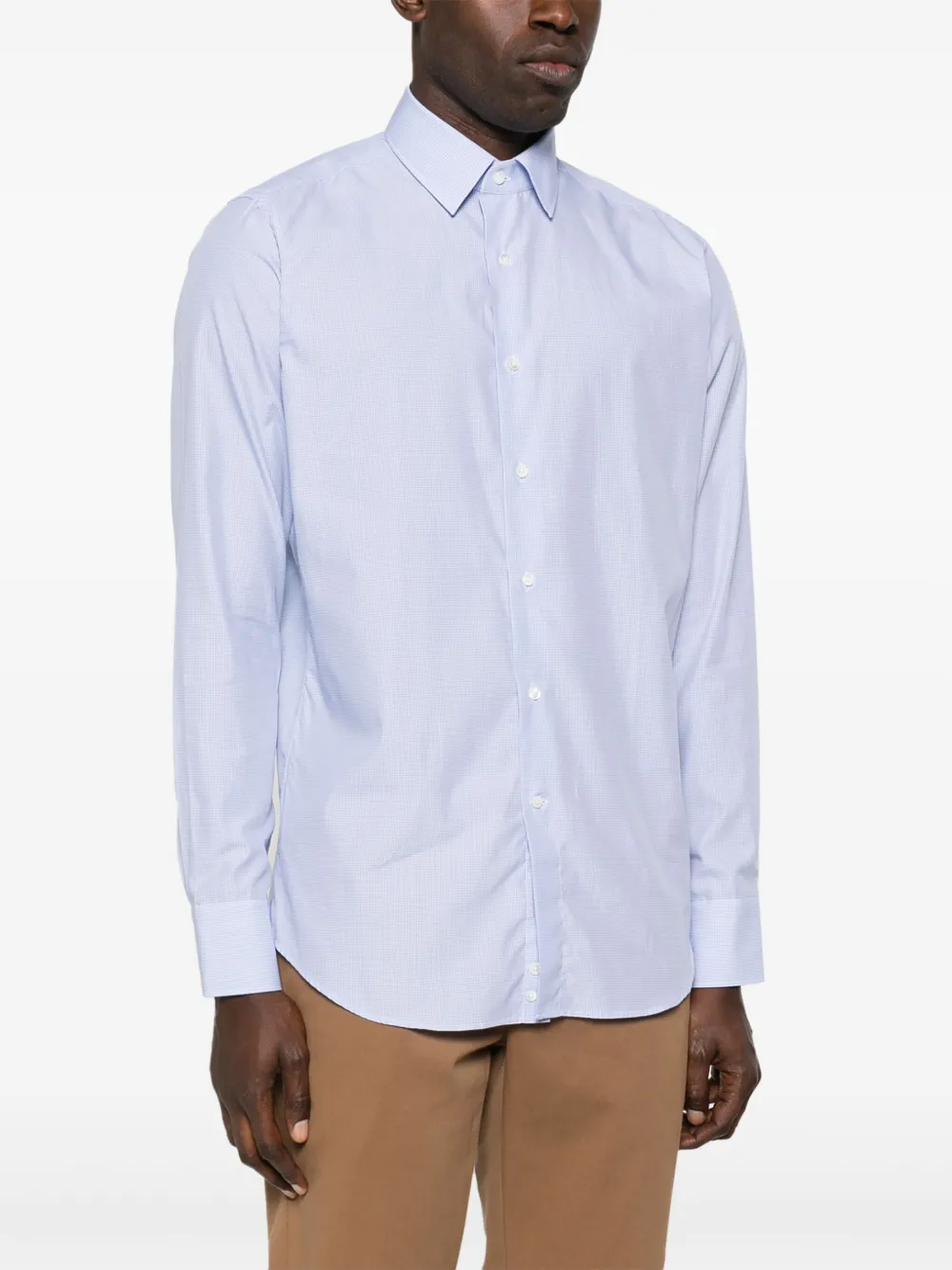 Canali Overhemd met patroon Blauw