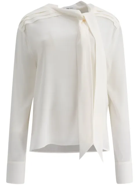Alexander McQueen scarf-detailed georgette shirt