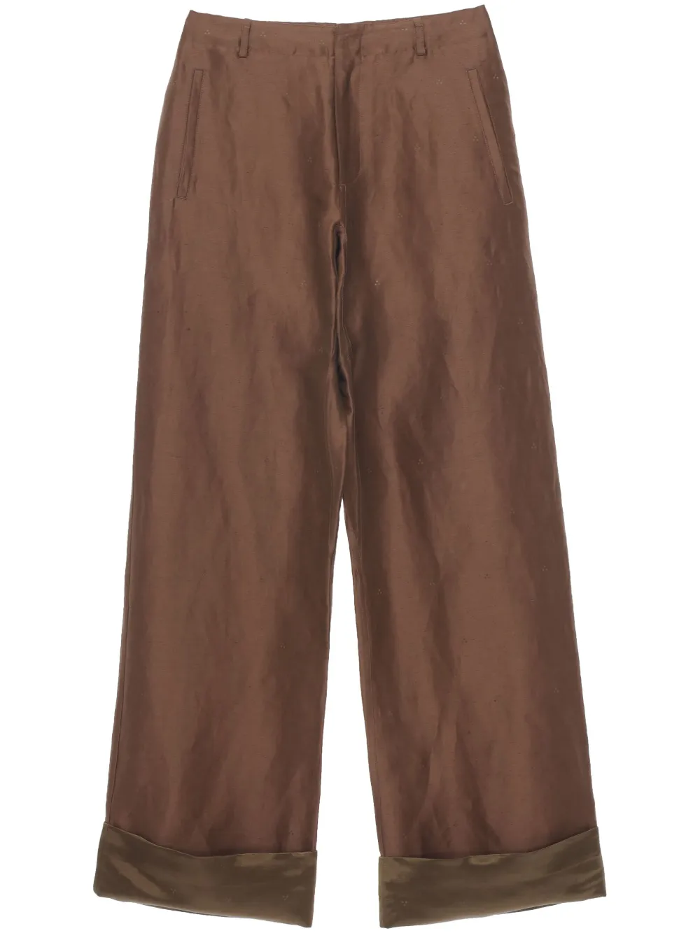 mid-rise palazzo trousers