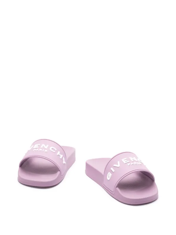 Givenchy logo-appliqué Slides | Pink | FARFETCH