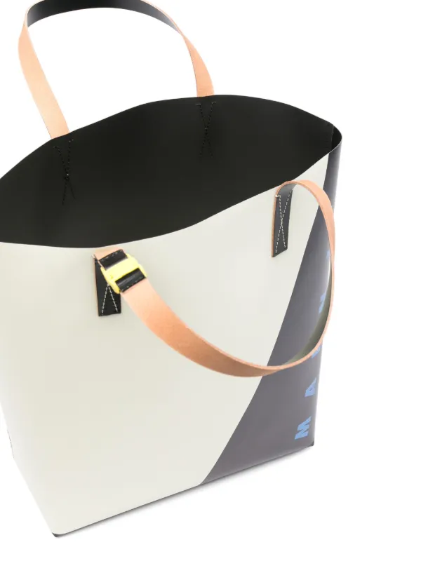 【MARNI】カラーブロック トートバッグ Marni カラーブロック トートバッグ | ニュートラル | FARFETCH JP
