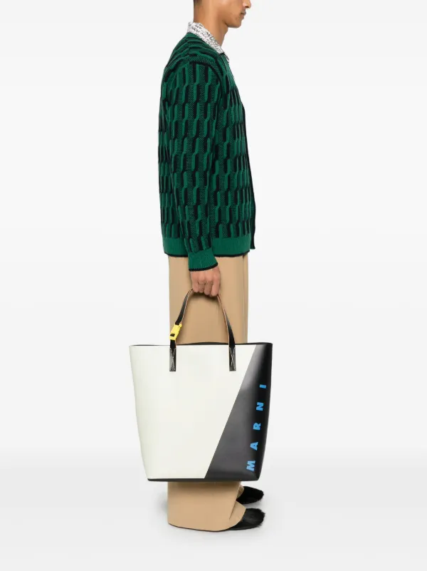 【MARNI】カラーブロック トートバッグ Marni カラーブロック トートバッグ | ニュートラル | FARFETCH JP