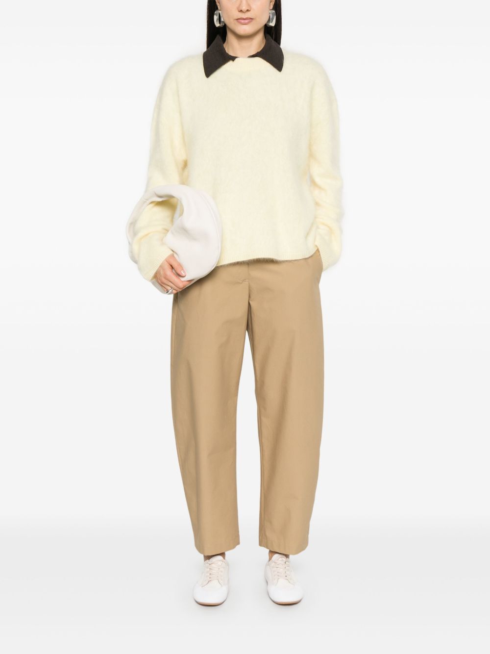 Jil Sander Broek van biologisch katoen - Beige