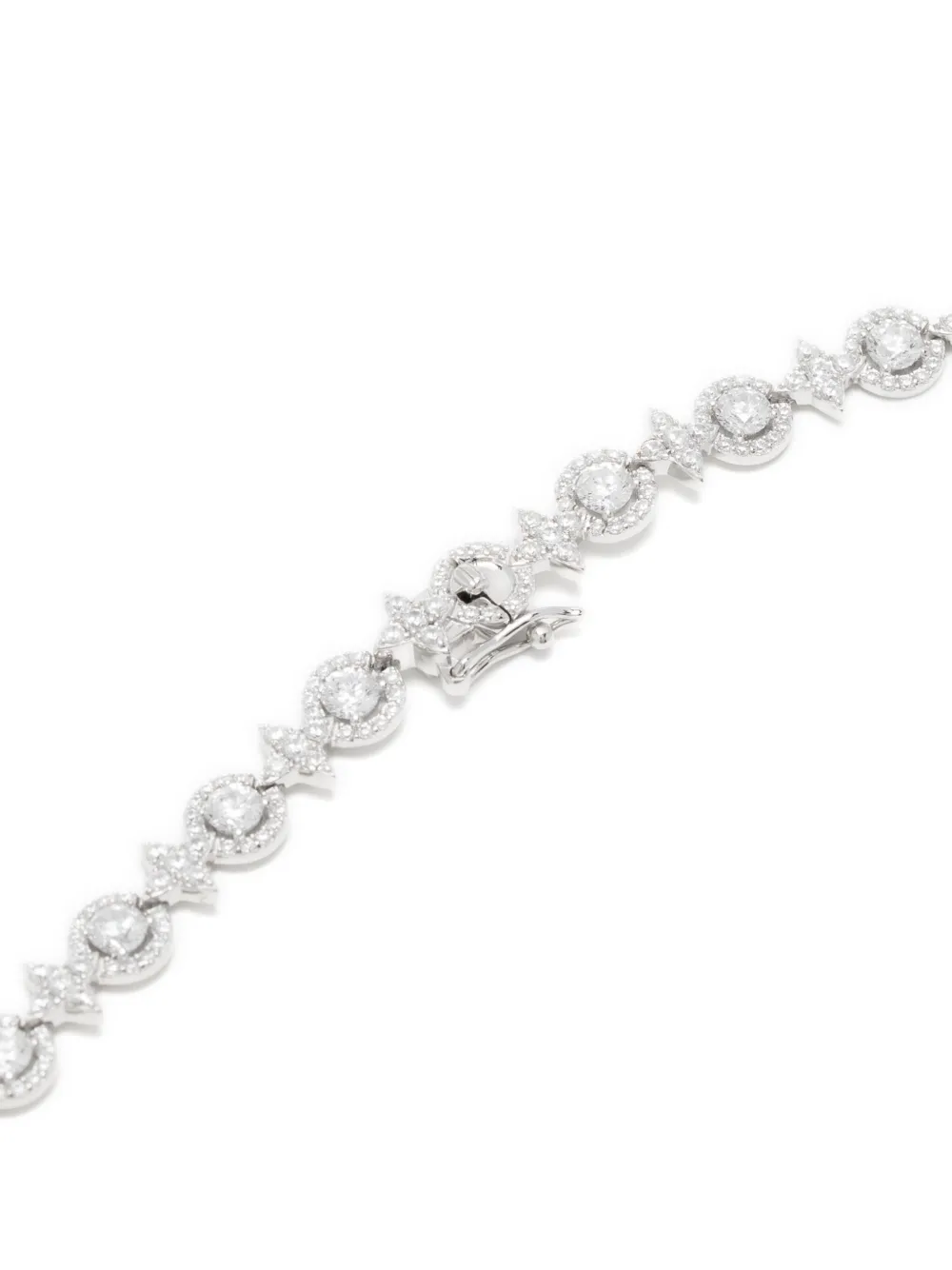 Apm Monaco Pave Meteorites Star And Circle Choker In Silver