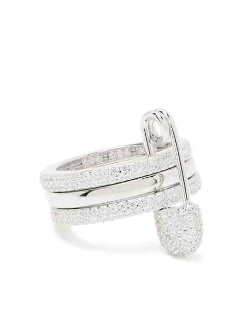 APM Monaco Triple Hoop Safety Pin ring