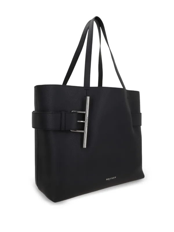 【関税込み】McQueen ブラック T-Bar Sling トートバッグ Alexander McQueen T-bar Sling ハンドバッグ | ブラック