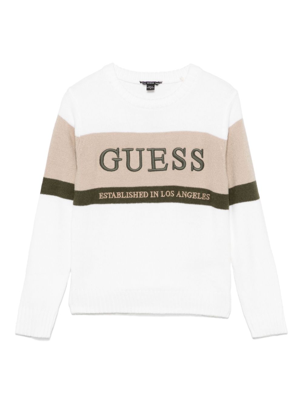 Guess kids Trui met geborduurd logo Beige