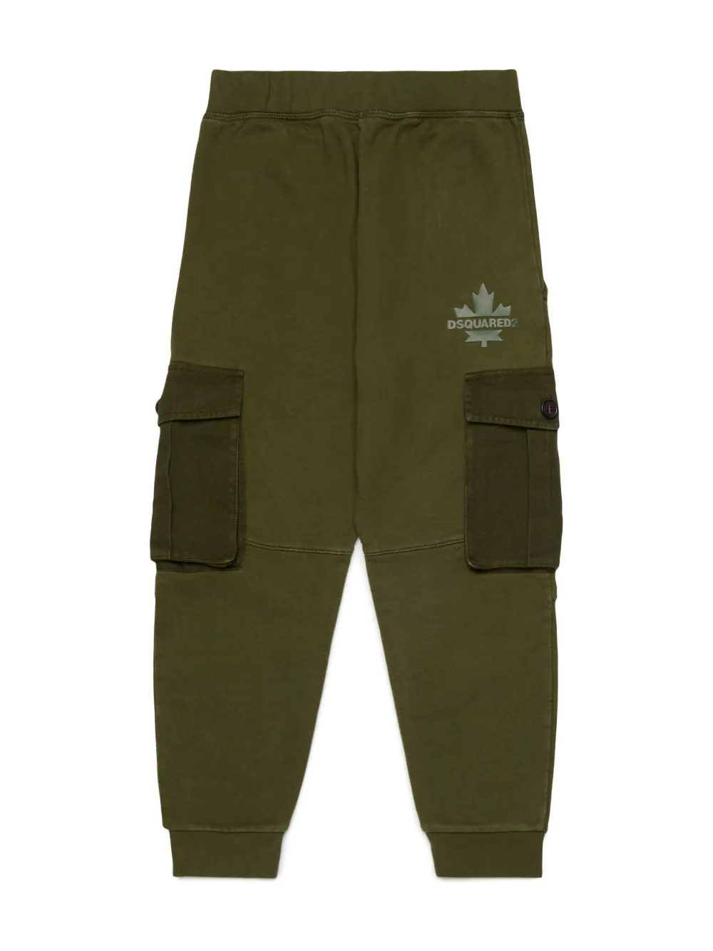 DSQUARED2 KIDS fleece cargo trousers - Groen