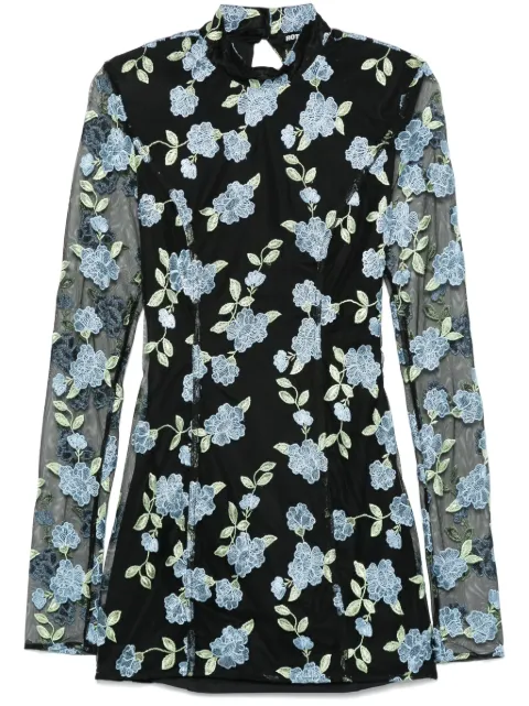 ROTATE BIRGER CHRISTENSEN vestido corto de malla manga larga