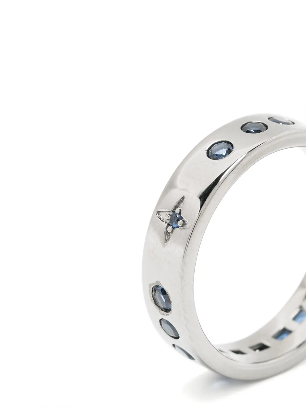Apm Monaco Smile Morse Code Ring In Silver