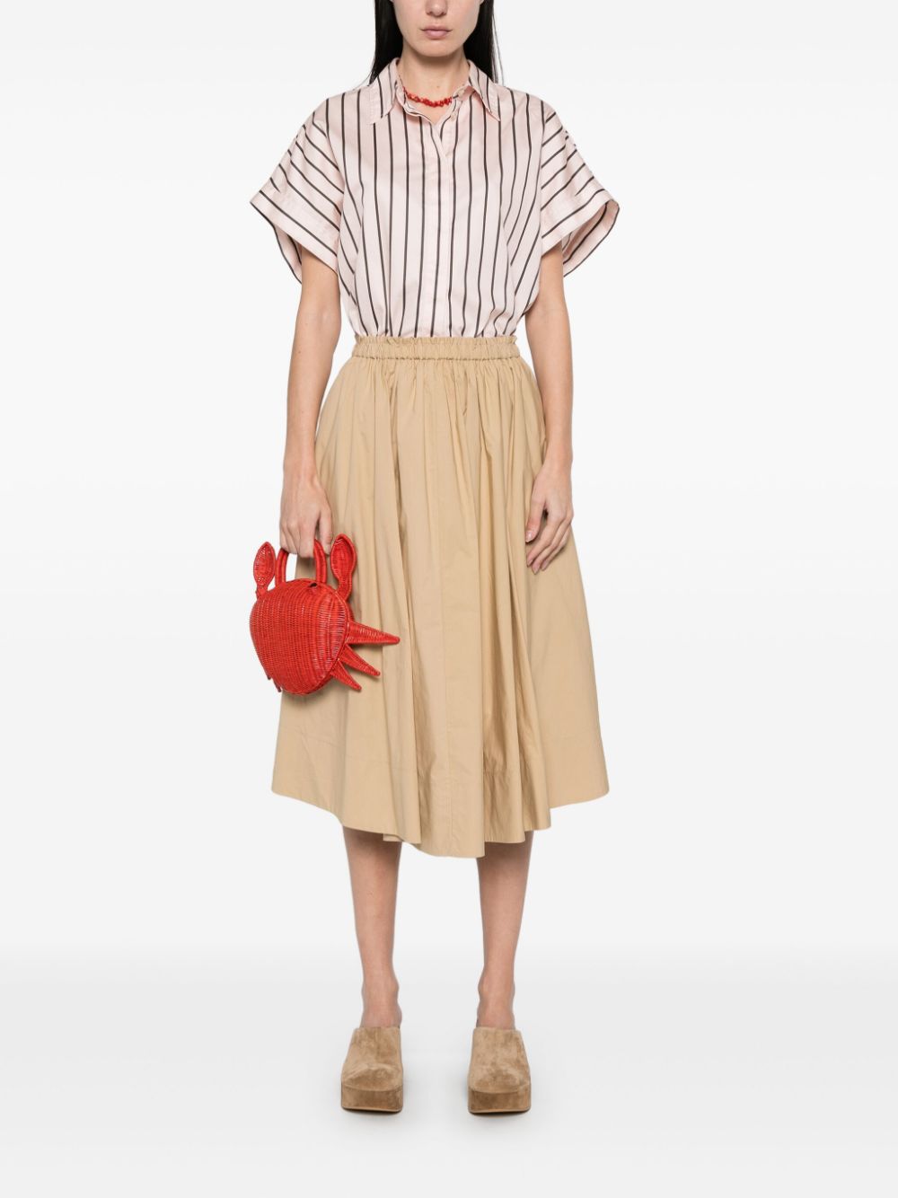 Forte Forte cotton midi skirt - Neutrals