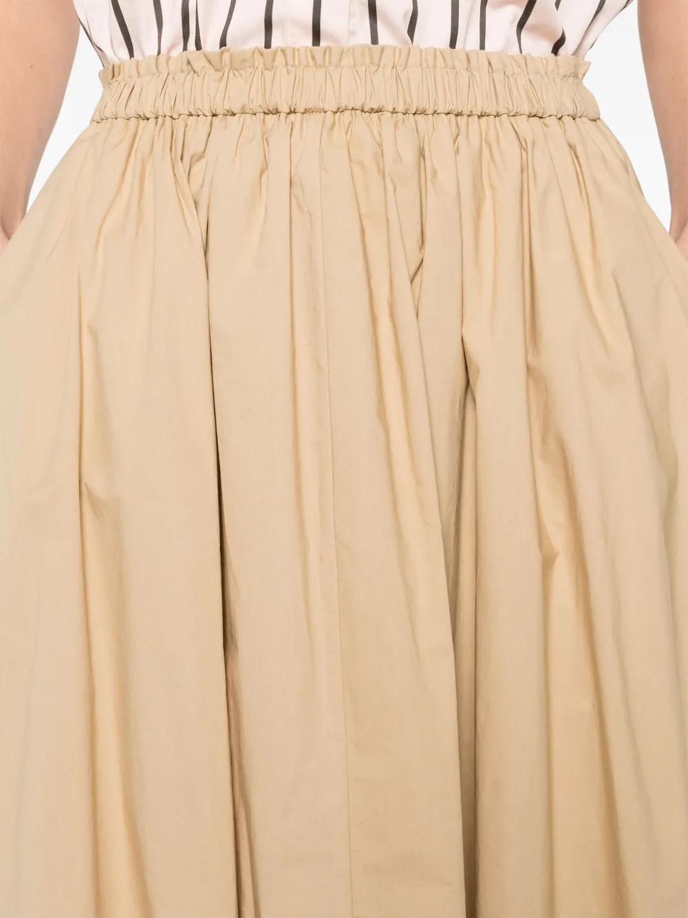Forte Katoenen midi-rok Beige