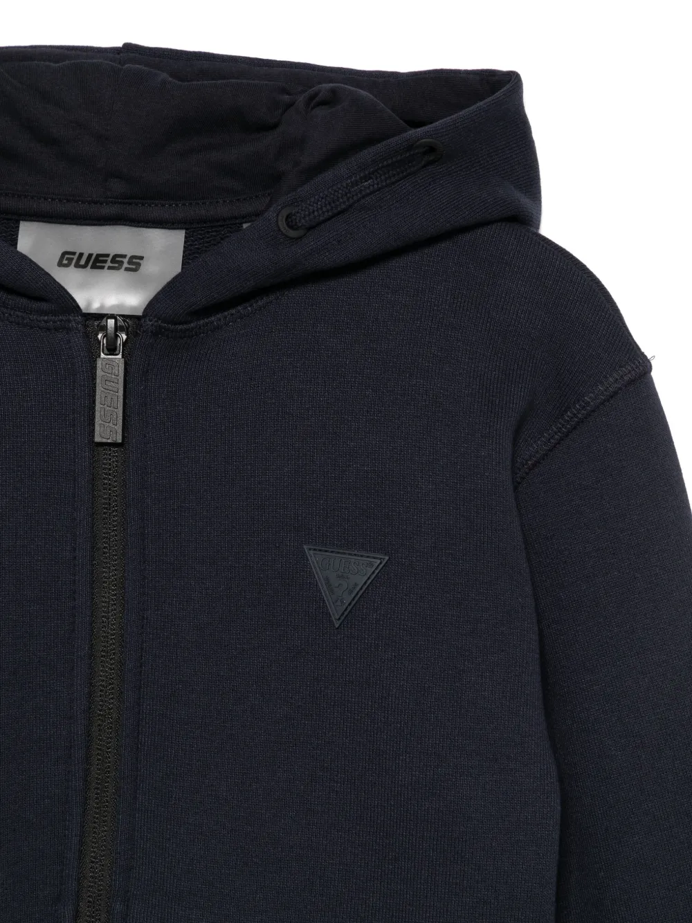  Guess Kids Rubberised-logo Hoodie - Blue 