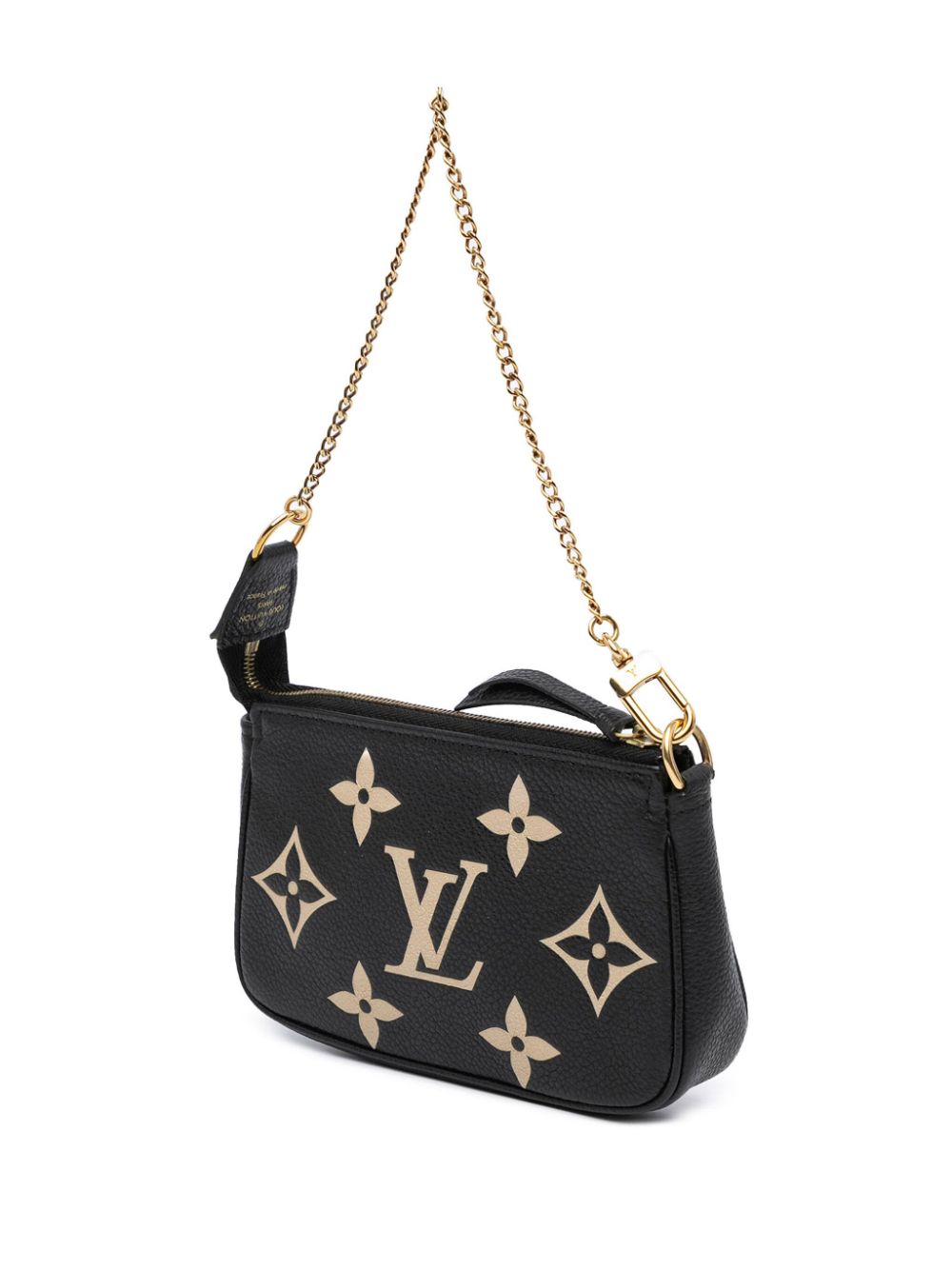 Louis Vuitton Pre-Owned 2021-2024 Monogram Empreinte Mini Pochette Accessoires tweekleurige handtas - Zwart