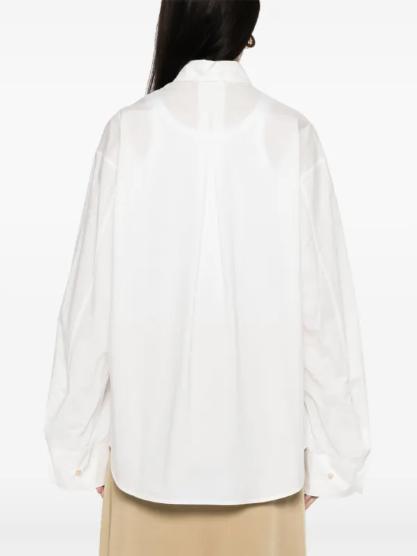 aranyjp　forte_forte Forte Forte floral-appliqué Shirt | White | FARFETCH JO