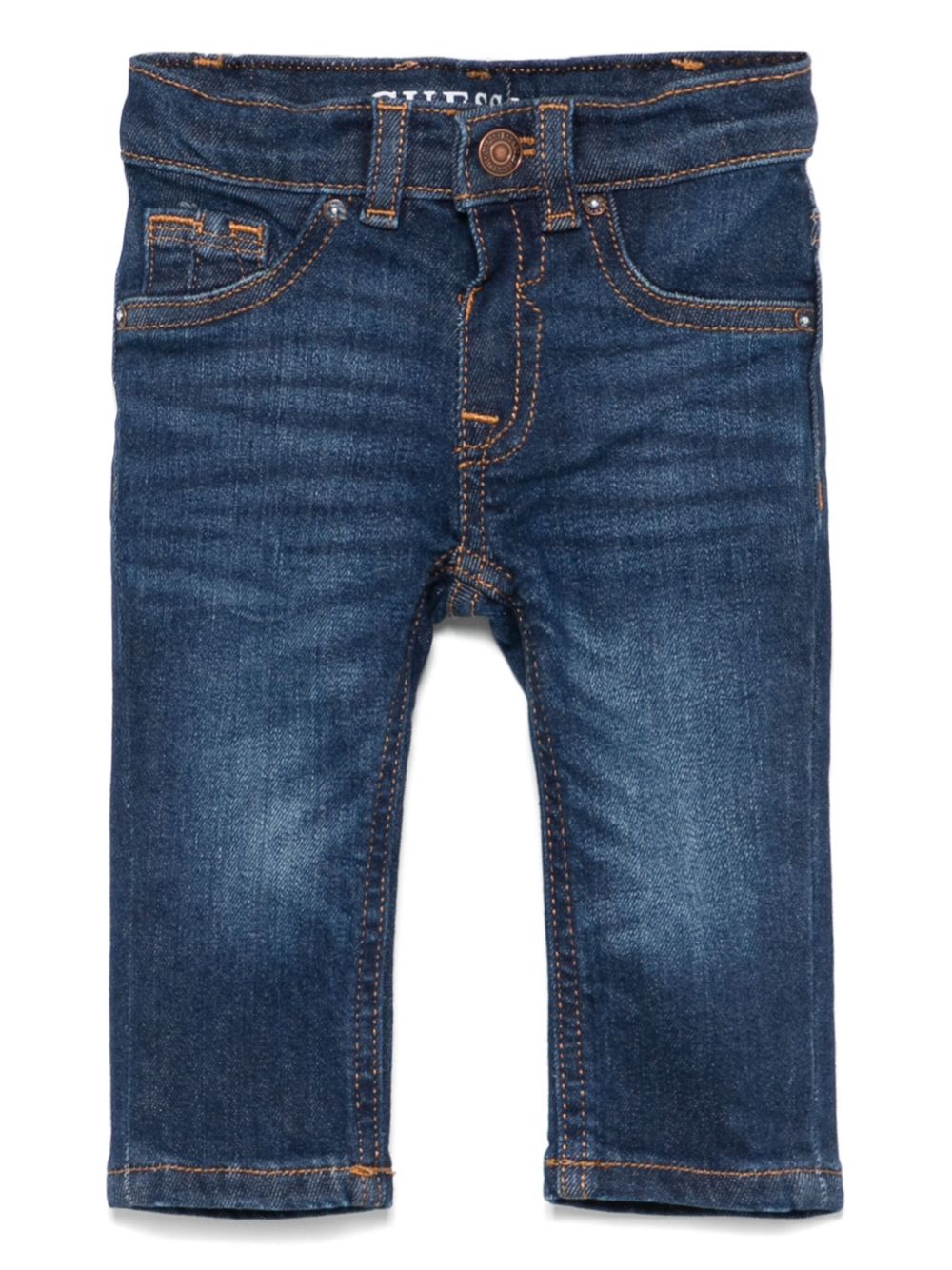 Guess kids Skinny jeans Blauw