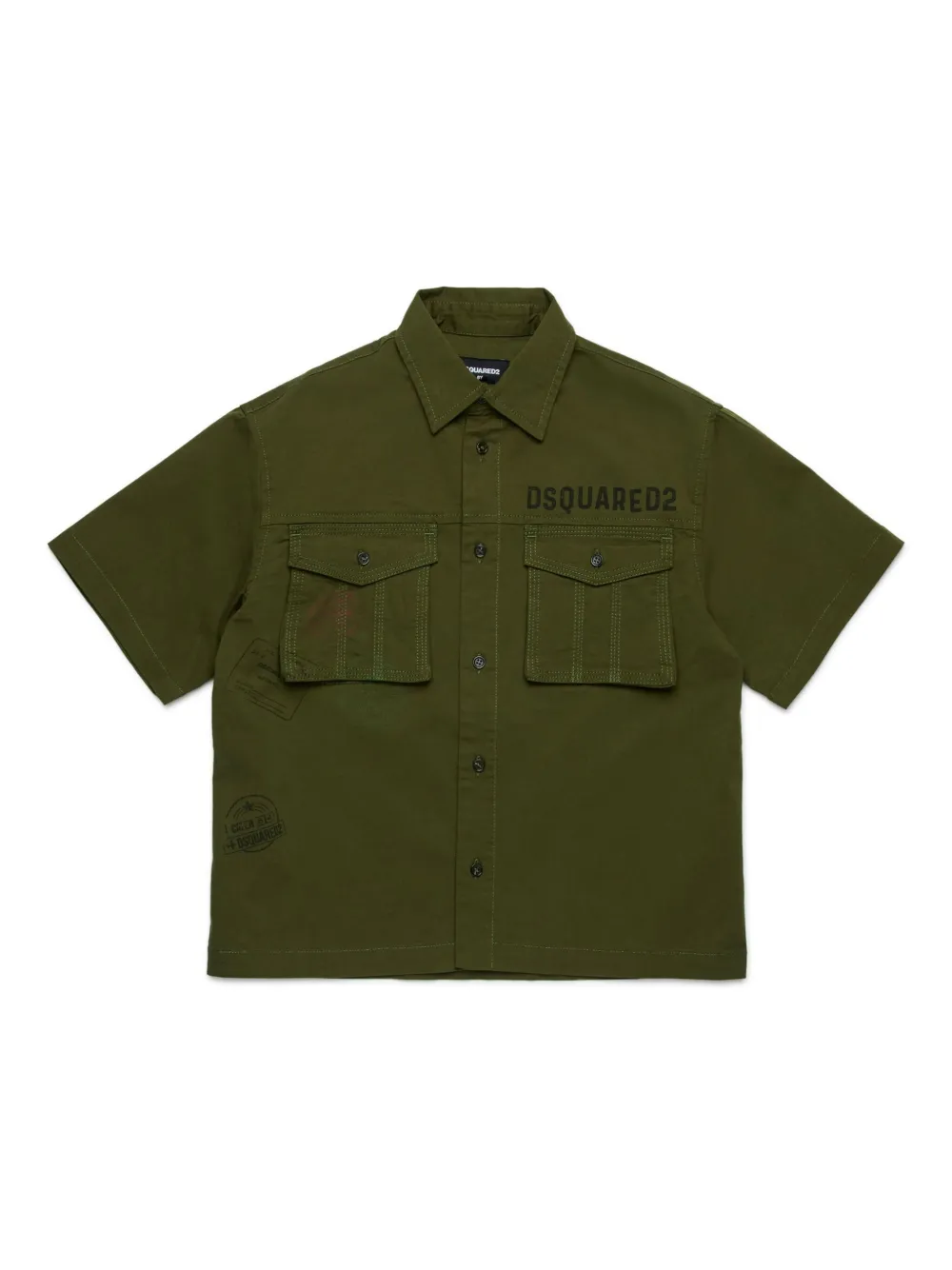 DSQUARED2 KIDS Shirt met logoprint Groen