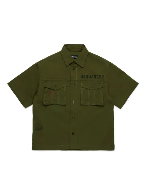 DSQUARED2 KIDS camisa con logo estampado