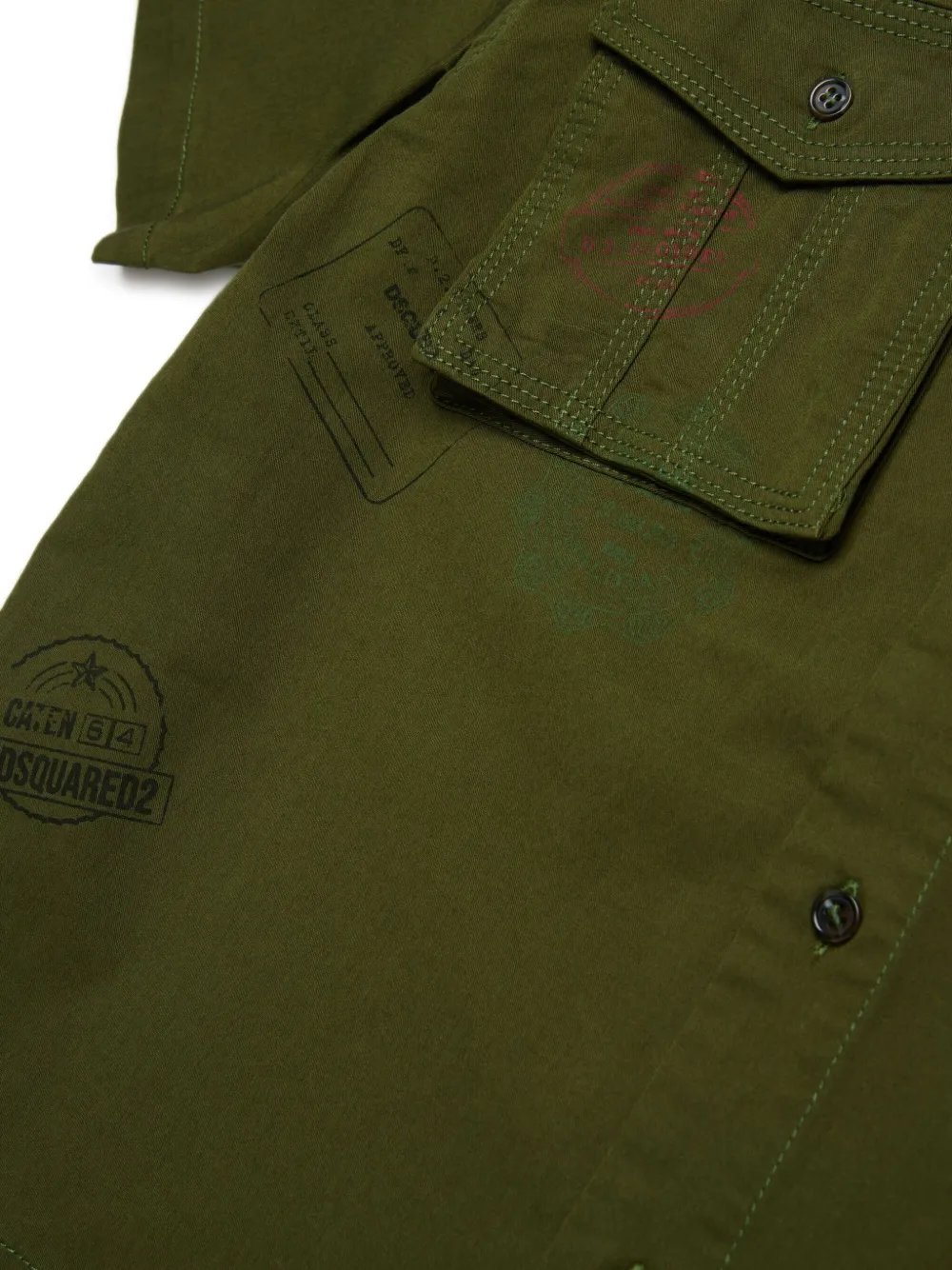 DSQUARED2 KIDS Shirt met logoprint Groen